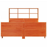 Bookcase Bed without Mattress Wax Brown 120x200 cm Solid Wood 3323811