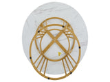 White with Metal Leg , Kitchen Table, Sturdy Metal Frame, Modern Marble or Dining Tables, N639P264555O