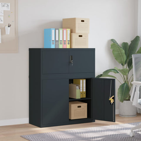 ZNTS File Cabinet Anthracite 90x40x110 cm Steel 3188328