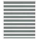 ZNTS Zebra Blind Dark Grey 130x100 cm Fabric Width 125.9 cm Polyester 4014111