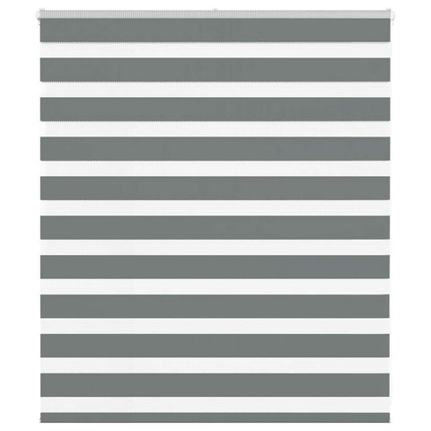 ZNTS Zebra Blind Dark Grey 130x100 cm Fabric Width 125.9 cm Polyester 4014111