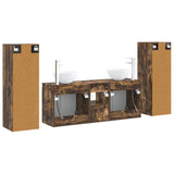 Bathroom Furniture Set 5 pcs Smoked Oak 33 x 34.5 x 100 cm 3405988