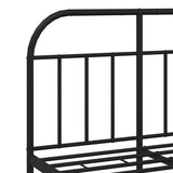 Bed Frame Black Powder-Coated Steel 120x190 cm Bed Frame 353650