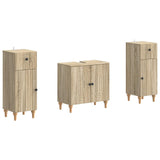 2 Piece Bathroom Cabinet Set ALKMAAR Sonoma Oak Engineered Wood 3417992