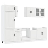 ZNTS 8 Piece Kitchen Cabinet Set Kalmar White Engineered Wood 3314801