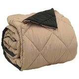 Full Year Duvet Black and Taupe 220 x 240 cm Microfiber 42025617