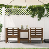 Garden Chairs 2 pcs Honey Brown 61.5x53x71 cm Solid Wood Pine 825131