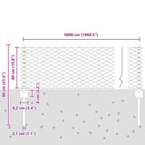 Fence with Post Green 0.4 x 50 m Steel and PVC 3336738