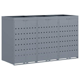 Wheelie Bin Storage for 3 Bins Light Grey 204 x 77.5 x 121.5 cm 3394749