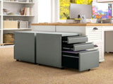 3 Drawer Filling Cabinet, Mobile Metal File Cabinet with Anti-tilt Design for Letter, A4, Legal T3398P342411
