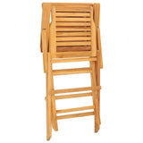 Folding Garden Chair Set of 6 Teak Solid teak wood Standard 3155050