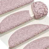 Stair Mats 15 pcs 65x21x4 cm Light Pink Half Round Large 322377