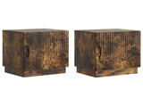 Bedside Table 2 pcs Smoked Oak 43 x 34.5 x 47 cm 895266