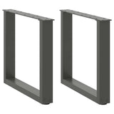 Coffee Table Legs U-Shaped 2 pcs Anthracite 50x cm Steel 4013158