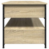 Coffee Table Sonoma Oak 85x50x50 cm Engineered Wood and Metal 845387