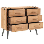 Drawer Cabinet Solid Fir Wood 91x35x73 cm 245774