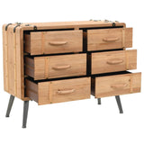 Drawer Cabinet Solid Fir Wood 91x35x73 cm 245774