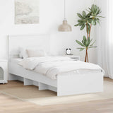 Bed Frame with Headboard White 80 x 200 cm Engineered Wood 3408900