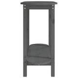 Console Table Grey 110x40x80 cm Solid Wood Pine 822299
