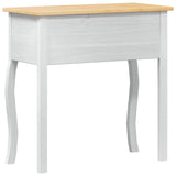 Console table with Drawer White 73 x 35 x 73 cm Solid Pine Wood 42024944