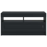 LED TV Cabinet Black Engineered Wood 897876