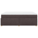 Box Spring Bed with Mattress Dark Brown 140x200 cm Fabric 3285383