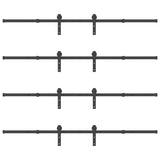 Sliding Door Hardware Kit 427 cm Steel Black 3295744