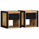 Bedside Cabinets 2 pcs 40x35x40 cm Solid Rough Wood Mango 4015951
