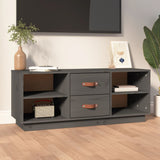 TV Cabinet Grey 100x34x40 cm Solid Wood Pine 818227