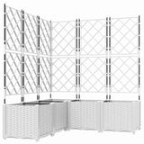 Garden Planter 5 pcs White 120 x 120 x 143 cm Plastic 42002911