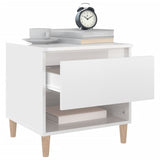 Bedside Tables 2 pcs High Gloss White 50x46x50 Engineered Wood 819537