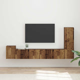 TV Cabinet Set Wall-mounted 3 pcs Old Wood Engineered Wood 3409022