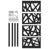 Garden Gate Black 100x200 cm Steel Light Design 4100953