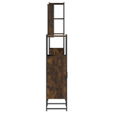 4 Piece Bathroom Furniture Set Smoked Oak Engineered Wood 3214832