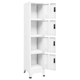 Locker Cabinet White 38x45x180 cm Steel 339784