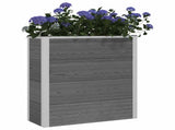 Garden Raised Bed Grey 75 x 30 x 22 cm WPC and Aluminium 42039086
