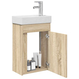 Bathroom Vanity Unit with Tap Sonoma Oak 40.5 x 22.5 x 62 cm 889523
