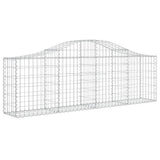 Arched Gabion Baskets 3 pcs 200x30x60/80 cm Galvanised Iron 3145389