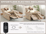 Corduroy Electric Massage Recliner - Brown T3398P422779