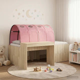 Bed with Tunnel 3 pcs Sonoma Oak and Pink Engineered Wood 3423674