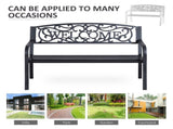 126Lx60Wx85H cm Steel Bench-Black T3398P323766