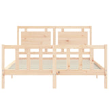 Bed Frame without Mattress 160x200 cm Solid Wood Pine 3192176