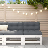Garden Middle Sofas 2 pcs White Solid Wood Pine 825640