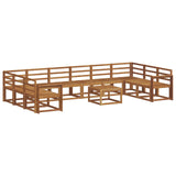 Outdoor Sofa Set 11 pcs Natural Solid Acacia Wood 3367092