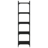 Bookcase 5-Tier Black 40x30x154 cm Engineered Wood 837637