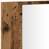 LED Mirror Cabinet Old Wood 90x12x45 cm Engineered Wood 856284