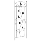 Garden Fence 3 pcs Black 110 x 40 cm Steel 42021362
