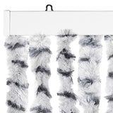 Insect Curtain Light and Dark Grey 90x220 cm Chenille 325455