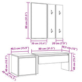 Hallway Furniture Set Artisan Oak Engineered Wood 3329172