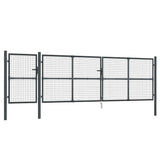 Mesh Garden Gate Anthracite 500x125 cm Galvanised Steel 154549